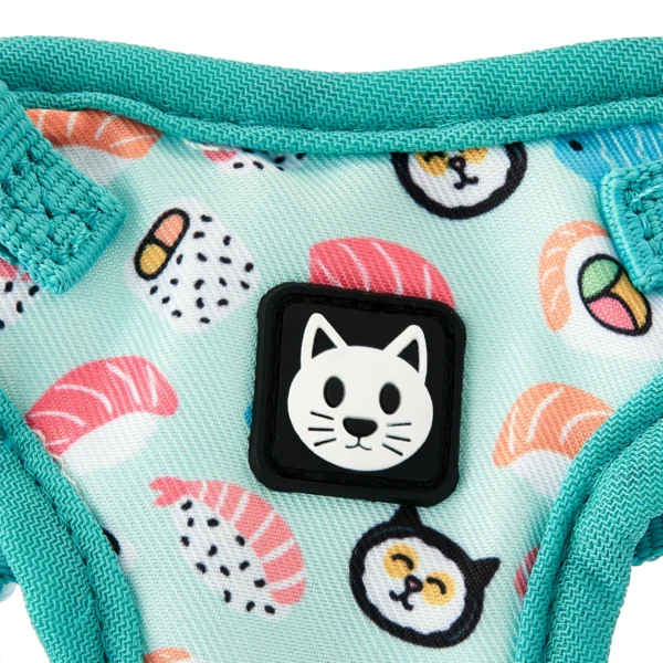 Sushi Cat Harness and Leash Set, Blue, One Size Fits Most - Image 3