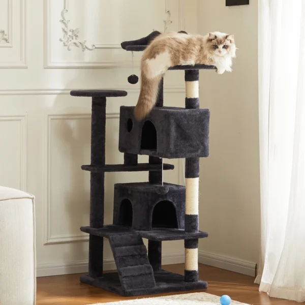 54'' Cat Tree Tower for Indoor Cats, Multi-Level Pet Furniture with Sisal Scratching Post