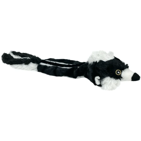 Stuffing Free Skunk Dog Toy with Squeaky Ball, 20 inches